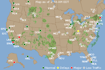 National Airport Delays Map