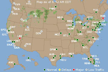 National Airport Delays Map