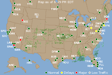 National Airport Delays Map