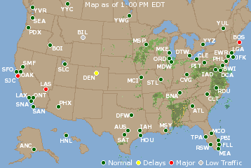 National Airport Delays Map