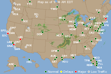 National Airport Delays Map