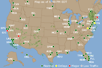 National Airport Delays Map