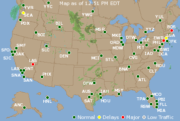 National Airport Delays Map