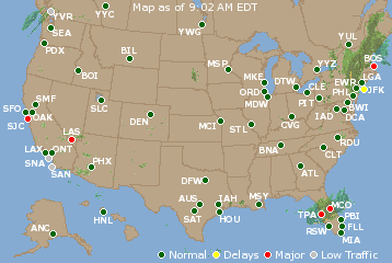 National Airport Delays Map