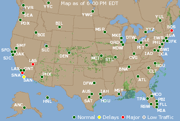 National Airport Delays Map