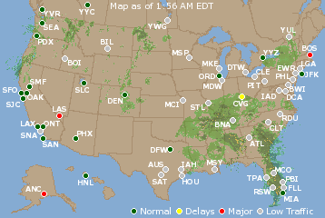 National Airport Delays Map