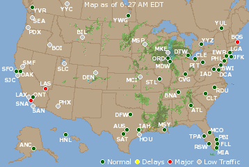 National Airport Delays Map