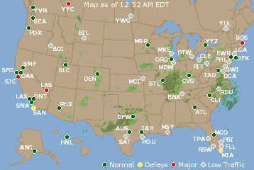 National Airport Delays Map