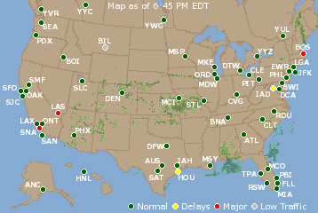National Airport Delays Map