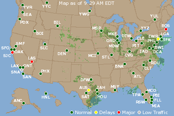 National Airport Delays Map