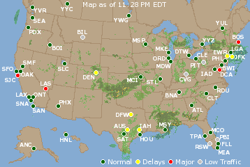 National Airport Delays Map