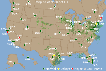 National Airport Delays Map