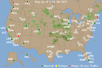 National Airport Delays Map