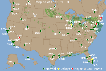 National Airport Delays Map