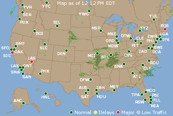 National Airport Delays Map
