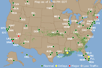 National Airport Delays Map
