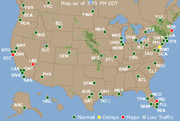 National Airport Delays Map