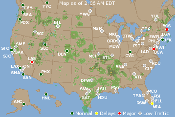 National Airport Delays Map