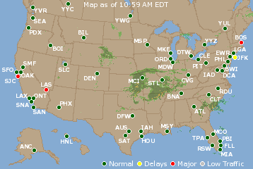 National Airport Delays Map