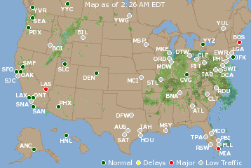 National Airport Delays Map