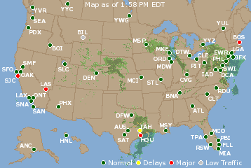 National Airport Delays Map