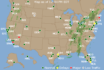 National Airport Delays Map