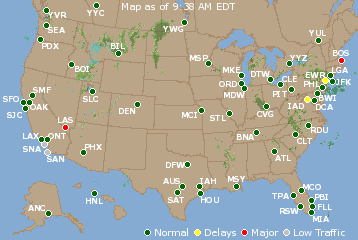 National Airport Delays Map