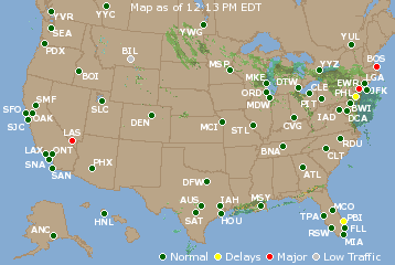 National Airport Delays Map