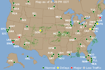 National Airport Delays Map