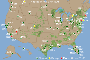 National Airport Delays Map