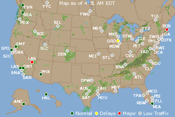 National Airport Delays Map