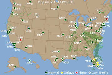 National Airport Delays Map