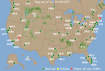 National Airport Delays Map