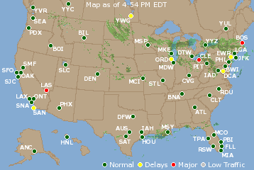 National Airport Delays Map
