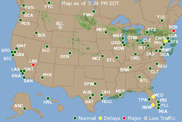 National Airport Delays Map
