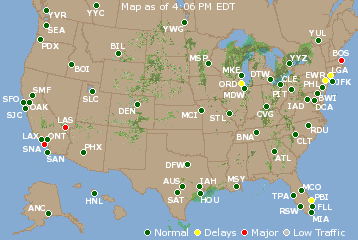National Airport Delays Map