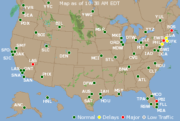 National Airport Delays Map