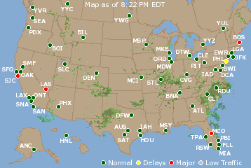 National Airport Delays Map