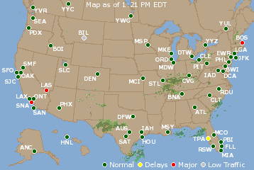 National Airport Delays Map