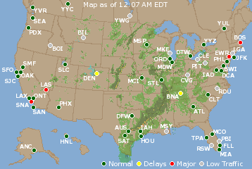 National Airport Delays Map