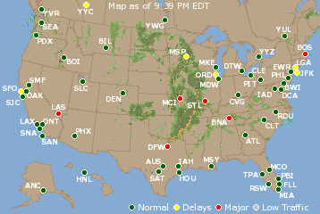 National Airport Delays Map