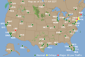 National Airport Delays Map