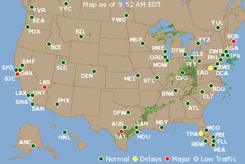 National Airport Delays Map