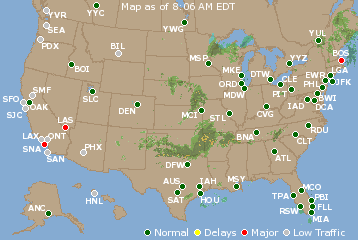National Airport Delays Map
