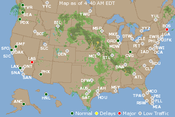 National Airport Delays Map