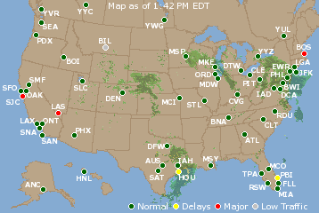 National Airport Delays Map