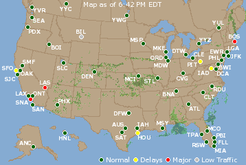 National Airport Delays Map