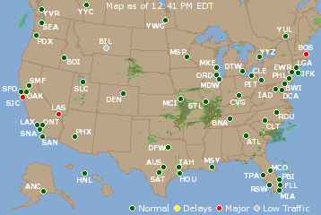 National Airport Delays Map