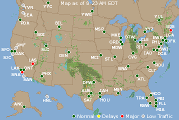 National Airport Delays Map