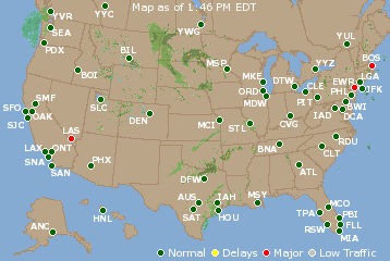 National Airport Delays Map